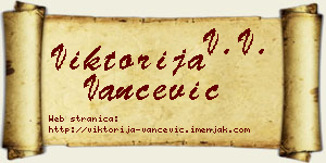 Viktorija Vančević vizit kartica